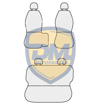 Fundas para Asientos "Ranger" 2004-2012 con Doble Completa con Apoyabrazo Enteriza Cuero