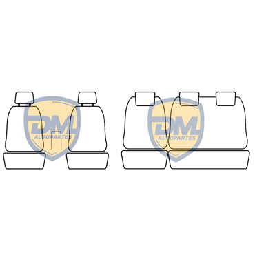 Fundas para Asientos Ecosport 18 / 1 / 3 2 / 3 R.t y A.t Airbag Cuero