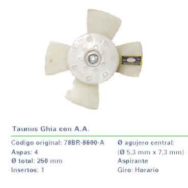 Paletas Taunus Ghia Aire Acondicionado 1969