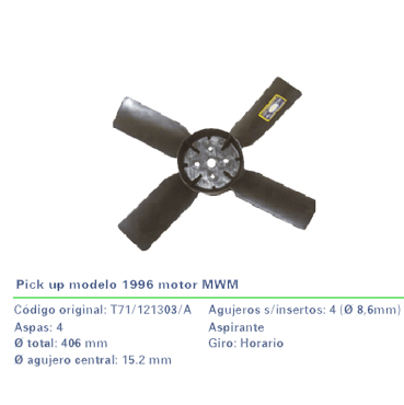Paletas Pick Up con Motor Mwm 1913