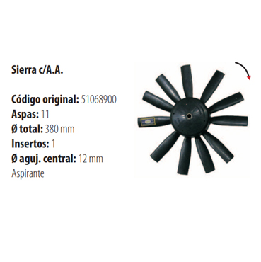 Paletas Sierra Pala Plastica A / A 3079