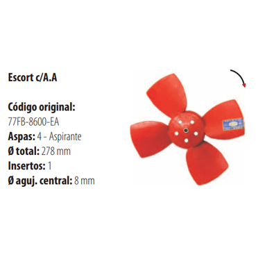 Paletas Escort 1988-1993 sin A / A 3085
