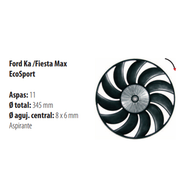 Paletas Fiesta Max / Ecosport A / A 1808