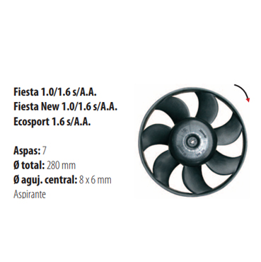 Paletas Fiesta 1.0 / 1.6 / Ecosport 1.6 sin A.a 1783