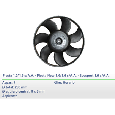 Paletas Fiesta 1.0 / 1.6 / Ecosport 1.6 sin A.a 1783