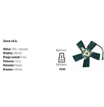 Electroventiladores Sierra con Aa EV-159