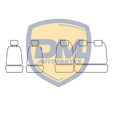 Fundas para Asientos "Doblo" 3 Filas Cuero