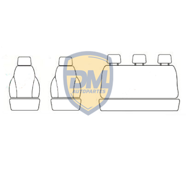Fundas para Asientos "Argo" 18 / 1 / 3 2 / 3 Resp trasero y Apoy Cab trasero Cuero
