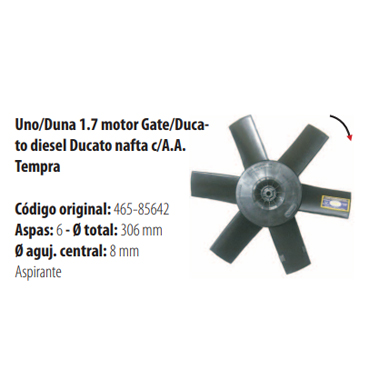 Paletas Duna 1.7 Uno y Ducato D Tempra Naf 3108