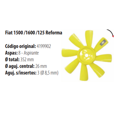 Paletas Modif Fiat 1500 / 1600 / 125 con Ele 1940