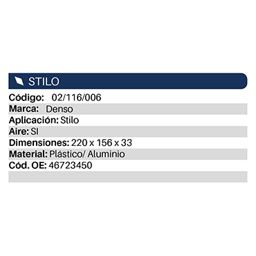 Radiadores de Calefacción Stilo158X205X42