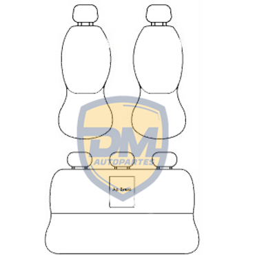 Fundas para Asientos "S-10" 2006-2012 Cabina / Doble A / Enterizo trasero con Apoyabrazo