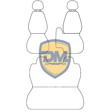 Fundas para Asientos "S-10" 2006-2012 Cabina / Doble Butacon L / Chofer trasero con Apoy Cuero