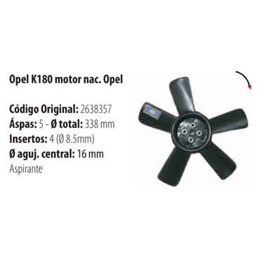 Paletas Opel K180 Motor Nacional 2124