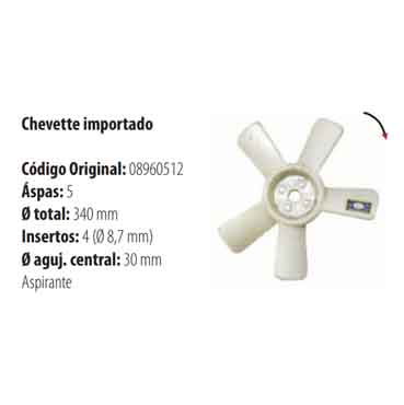 Paletas Chevette 2931