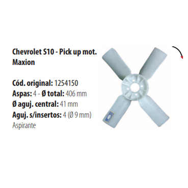 Paletas S-10 1996-2001 2.2 / 2.5 Motor Maxion 1885