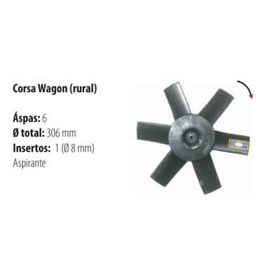 Paletas Corsa Wagon 6 Palas 3108