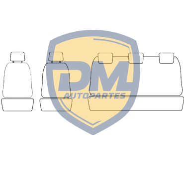 Fundas para Asientos "208" 2013-2019 Enteriza con Riñoneras Cuero