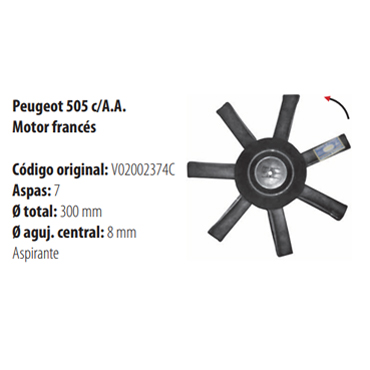 Paletas 505 con A / A Motor Frances 2967