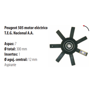 Paletas 505 Motor Eléctrico Nacional con A / A 2978