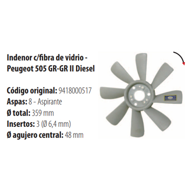 Paletas 504 Gr / Grii / 505 Gr Gasolero con Fibra 2225