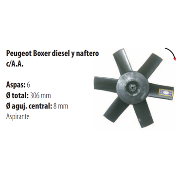 Paletas Boxer 1994-2005 Diesel y Naftero con A / C 3108