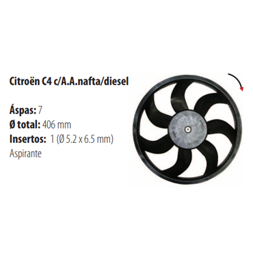 Paletas 307 / C4 7 Aspas 1823