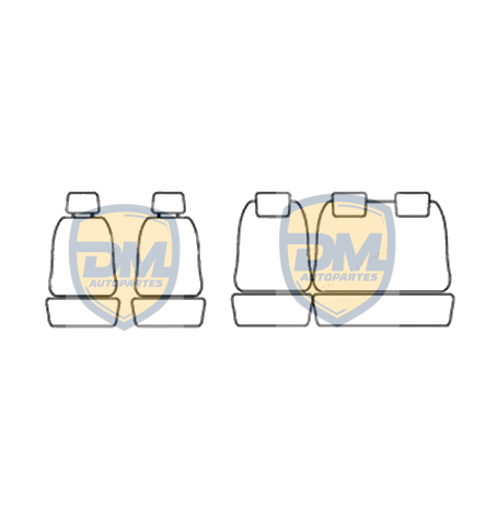 Fundas para Asientos "Kangoo" 18 / 1 / 3 2 / 3 Cuero