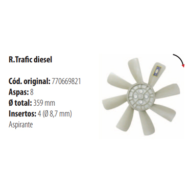 Paletas Trafic Diesel 1993