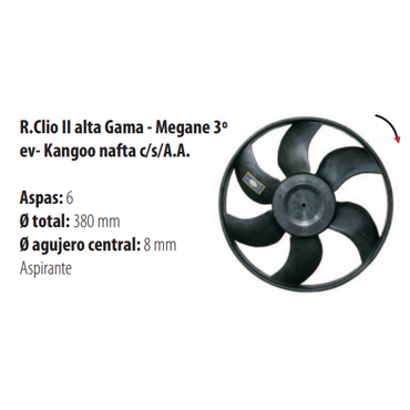 Paletas Clio Ii / Megane 2000 / Kangoo Nafta 1835