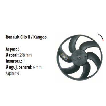 Paletas Clio sin Aire Acondicionado 1830