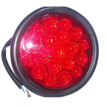 Faro Trasero LED Roj Bivol B/Neg Diam 100 AP-830AGLED