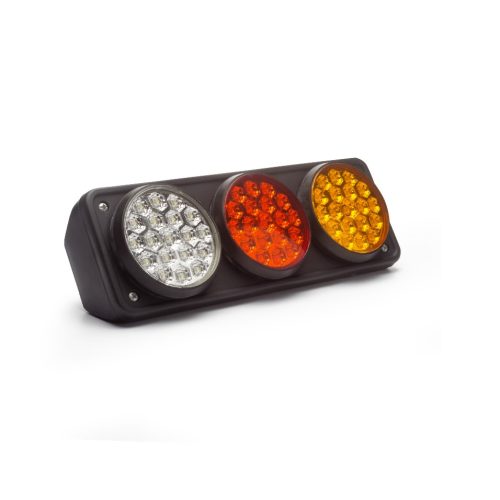 Faro Trasero Triple Red Rojo/Ambar/Cristal LED Bivoltaje AP-933L