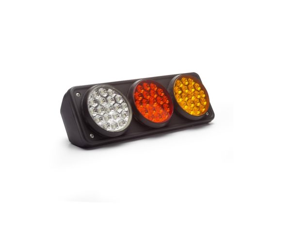 Faro Trasero Triple Red Rojo/Ambar/Cristal LED Bivoltaje AP-933L