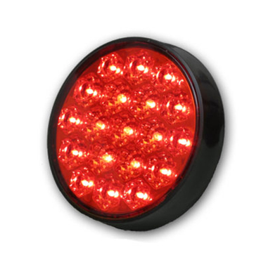 Faro Trasero LED Rojo Bivol B/Neg Diam 120 AP-930LED