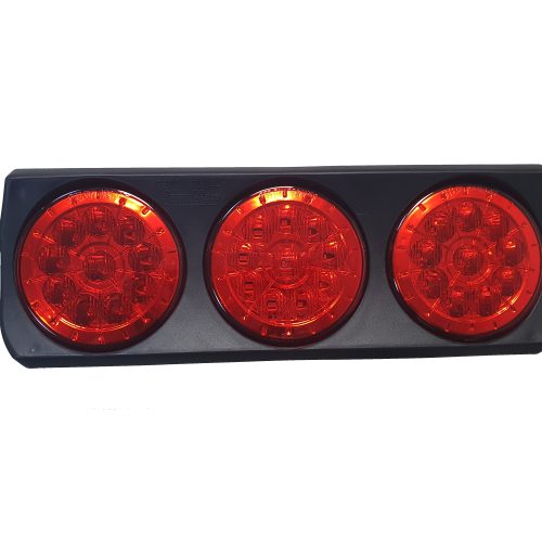 Faro Trasero Triple Rojo Para 3 Marias Diam 110 Bivoltaje
