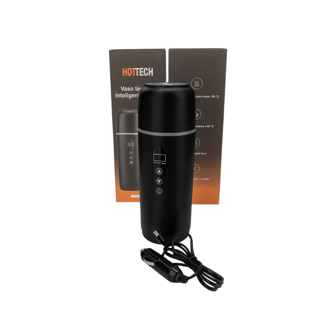 Vaso Térmico Digital Vehicular Hottech 500 ml 12 V/24 V