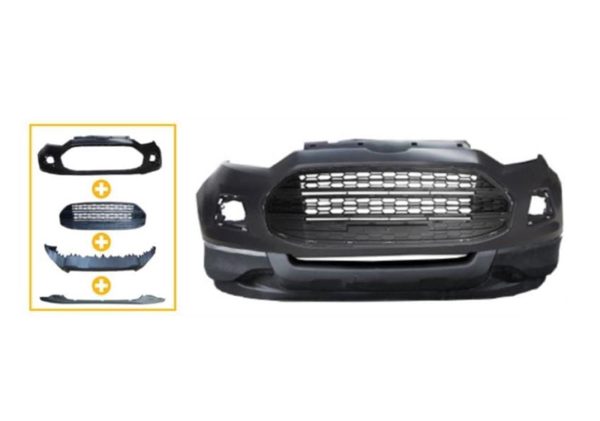 Paragolpe Ford Ecosport Kinetic 13/17 completo (parag+parrilla+spoiler Sup + Inf Del)