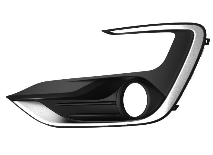 01-028-148.jpg Moldura de paragolpe para Ford Ka desde 2019 para faro auxiliar con cromado izquierdo