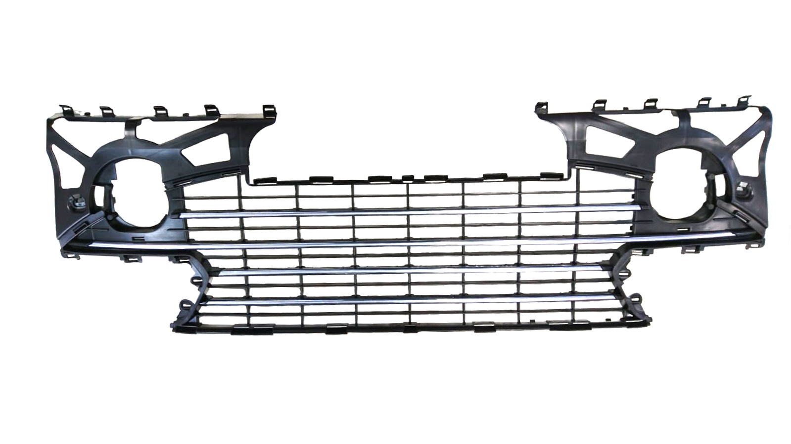 04-028-125.jpg Grilla de paragolpe para Peugeot 307 desde 2006 delantero con viras cromadas
