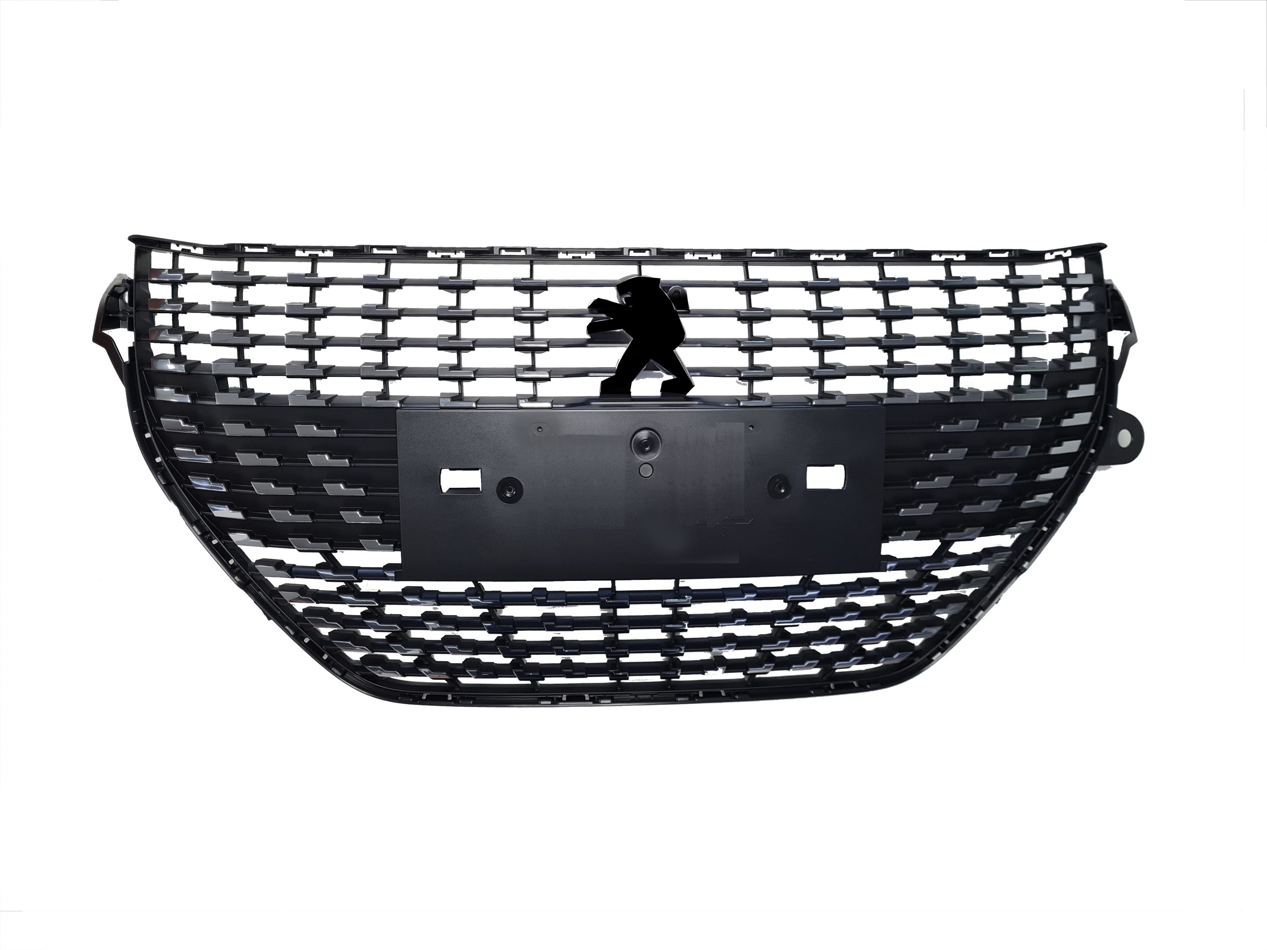 04-031-064.jpg Parrilla para Peugeot 208 2020/2024 negra con cromado superior