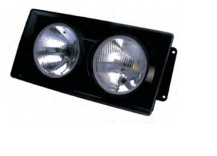 06-026-346.jpg Óptica para Volkswagen Titan / Worker Redonda Doble Masc Negra desde 2003 izquierda