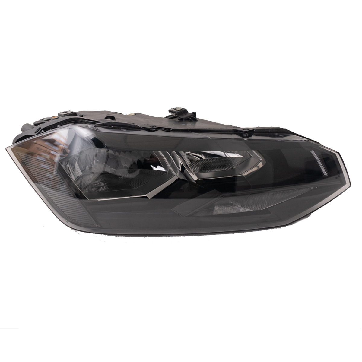 06-026-422.jpg Óptica para Volkswagen Polo 2018/2022 derecha Virtus Vira negra T/Valeo