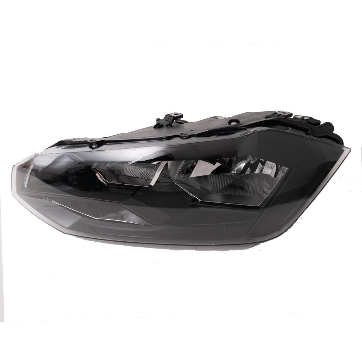 06-026-423.jpg Óptica para Volkswagen Polo 2018/2022 izquierda Virtus Vira negra T/Valeo