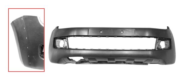 Paragolpe Volkswagen Amarok 13/16 delantero c/agujero p/fender