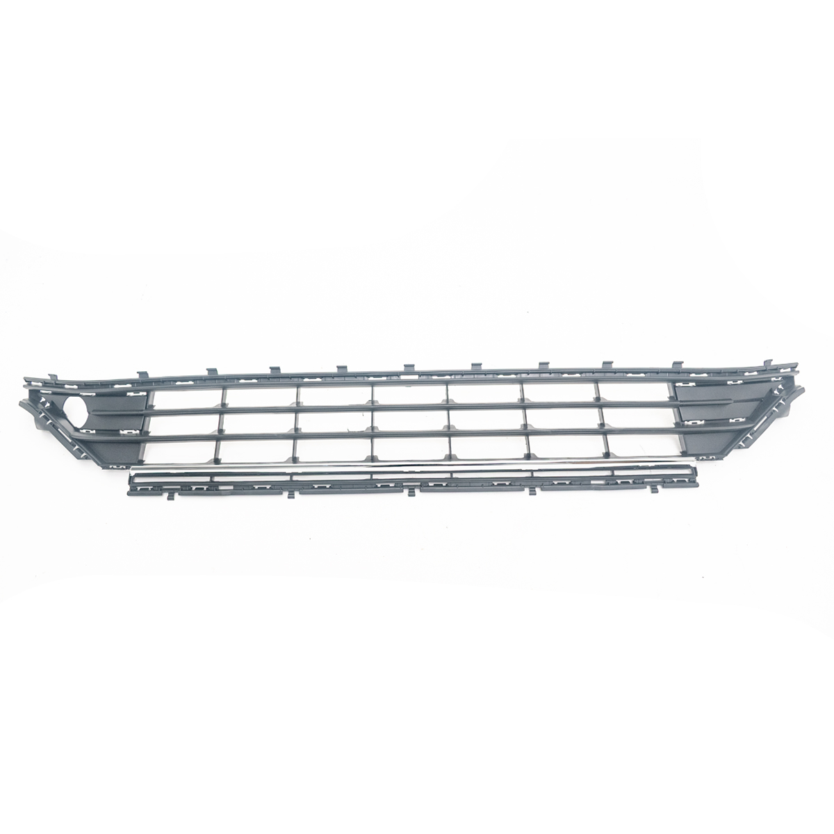 06-028-255.jpg Grilla central de paragolpe para Volkswagen Golf VII desde 2018 delantero con vira cromado