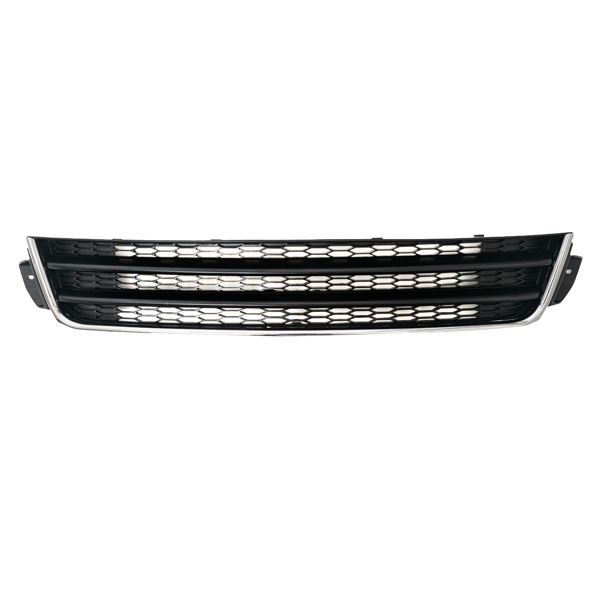06-028-317.jpg Grilla central de paragolpe para Volkswagen Gol Trend / Voyage 2008/2012 con viras cromadas