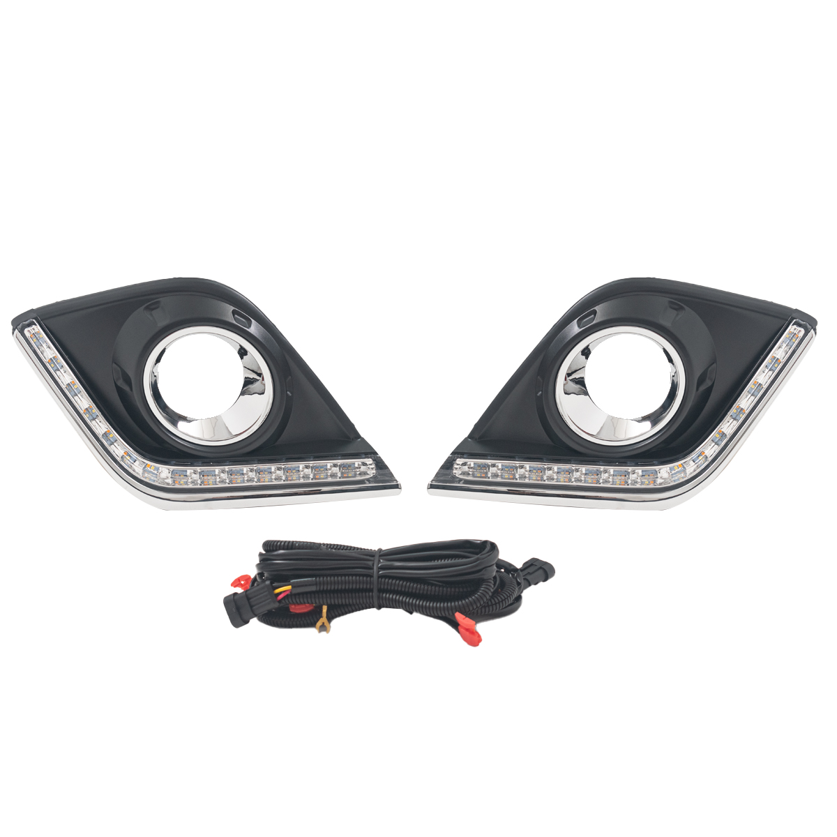 Moldura exterior para Toyota Hilux 2016/2018 kit grillas con cromado con luz diurna y giro secuencial