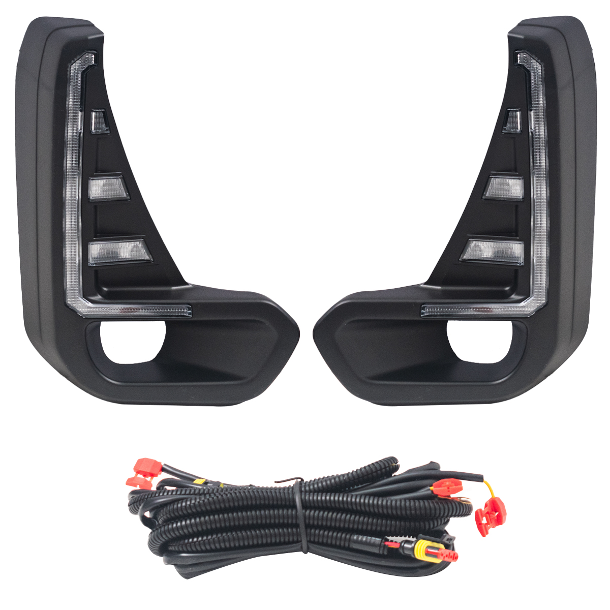 09-028-057.jpg Grilla para Toyota Hilux desde 2021 kit grillas con luz diurna y giro secuencial