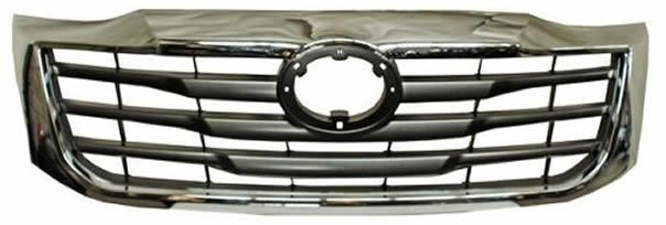 09-031-107.jpg Parrilla para Toyota Hilux 2012/2015 gris con marco cromado